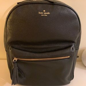 Kate Spade  Black Leather Backpack